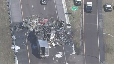 Photos: 17 vehicles involved in 5 crashes along I-95 in Volusia County