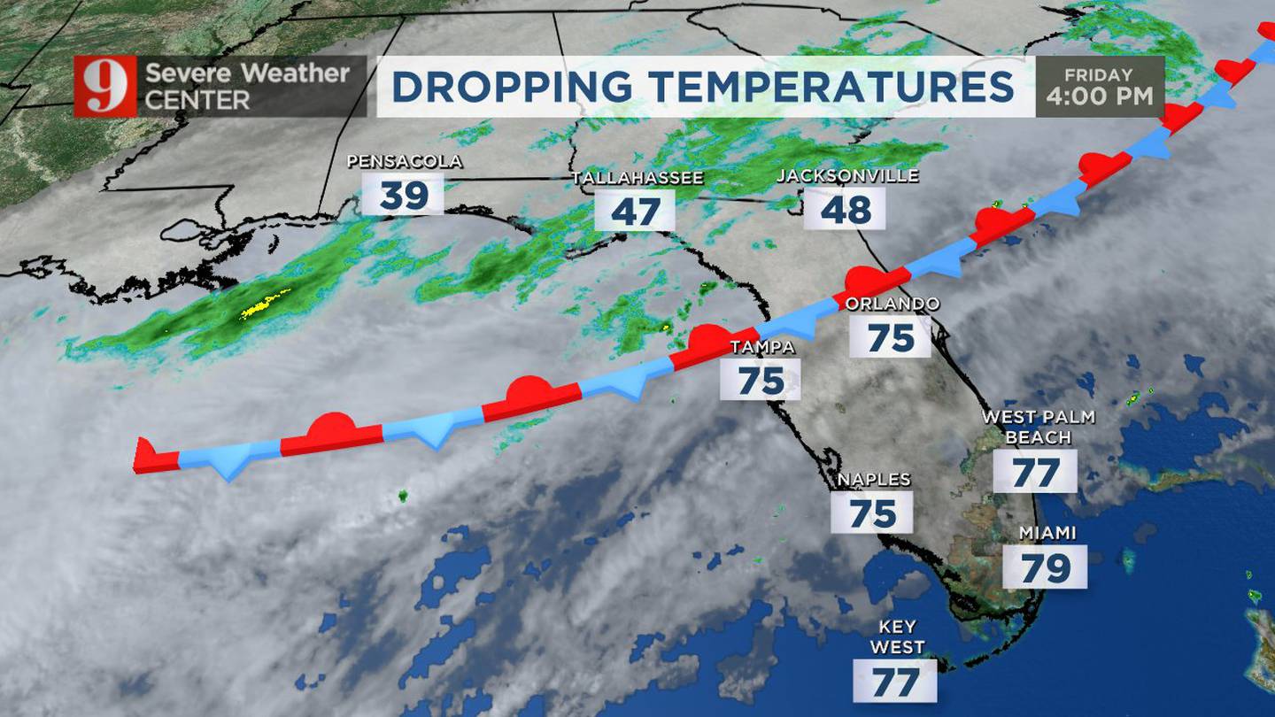 Major cold front on the way to Central Florida WDBO