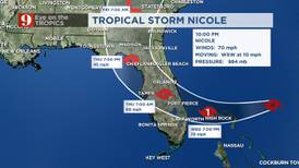 TIMELINE: Tropical Storm Nicole updates Nov. 8