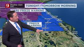 Coldest Christmas in more than 30 years, Orlando under freeze warning for third straight night