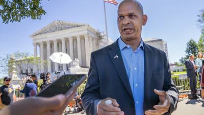 Officers who defended the Capitol fight falsehoods about Jan. 6 and campaign for Joe Biden