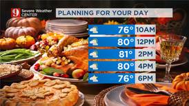 Cloudy and warm Tuesday, pre-Thanksgiving front to bring lower temperatures
