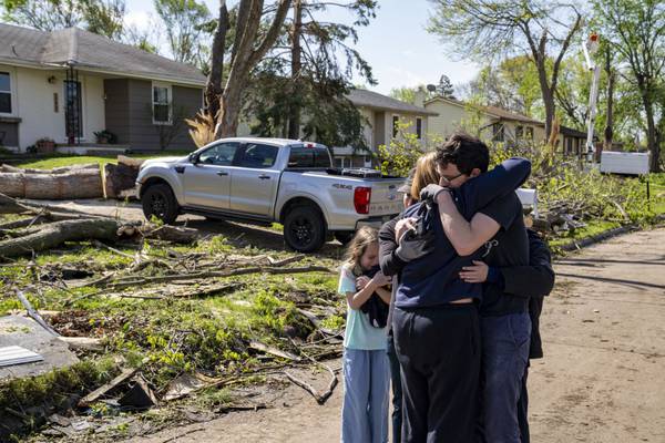 Residents begin going through the rubble after tornadoes hammer parts of Nebraska and Iowa