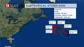 Subtropical Storm Don forms in central Atlantic