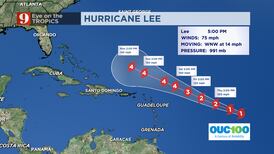 Lee strengthens into a hurricane; expected to be the largest storm of the season