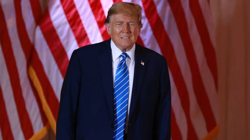 PALM BEACH, FLORIDA - MARCH 05: Republican presidential candidate, former President Donald Trump attends an election-night watch party at Mar-a-Lago on March 05, 2024 in Palm Beach, Florida. Sixteen states are holding primaries and caucuses today as part of Super Tuesday. (Photo by Joe Raedle/Getty Images)