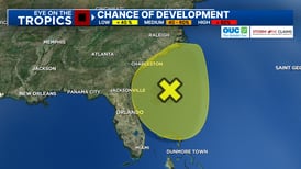 Low-pressure area near Florida shows flare-up activity as chance of development remains low