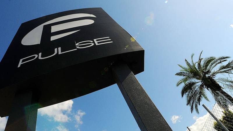 ORLANDO, FLORIDA - JUNE 21:  A view of the Pulse Nightclub sign on June 21, 2016 in Orlando, Florida.  The Orlando community continues to mourn the June 12 shooting at the Pulse nightclub in what is being called the worst mass shooting in American history, Omar Mir Seddique Mateen killed 49 people at the popular gay nightclub early last Sunday. Fifty-three people were wounded in the attack which authorities and community leaders are still trying to come to terms with. (Photo by Gerardo Mora/Getty Images)