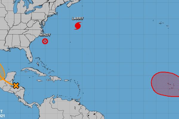 Hurricane Larry to bring heavy rain to Canada; 2 other disturbances being monitored in the Atlantic