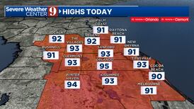 Central Florida will be very hot Thursday