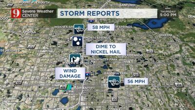 Strong storms bring hail, high winds to Central Florida