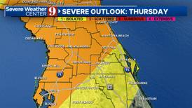Wind advisory in effect, low chance of tornados in Central Florida Thursday