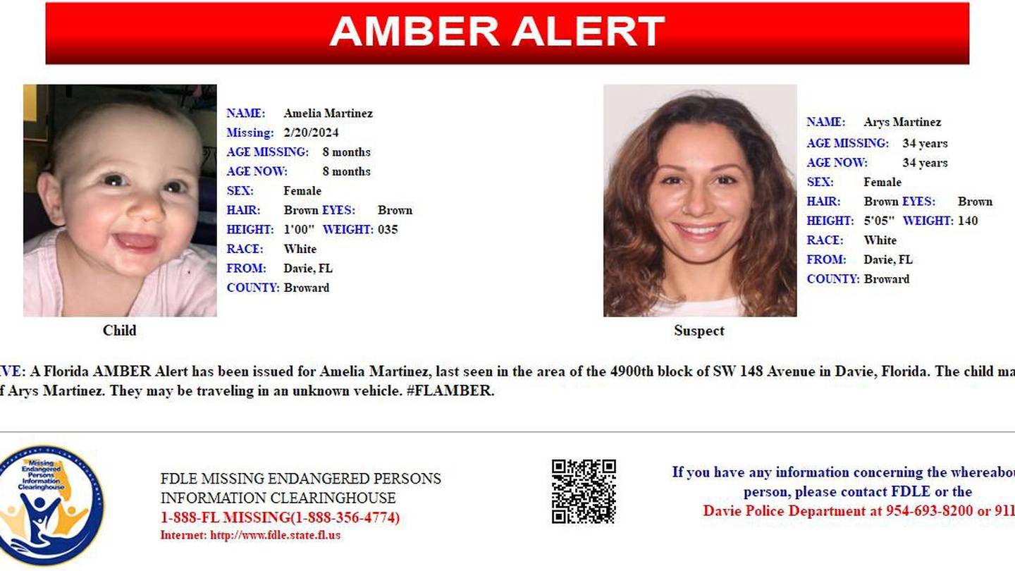 Fdle Cancels Amber Alert For 8 Month Old Broward County Girl Wdbo 4419