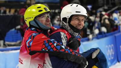 Winter Olympics: Ukrainian hugged by Russian after winning country’s 1st medal