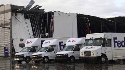 Severe storms batter the Midwest, including tornadoes that shredded a FedEx facility
