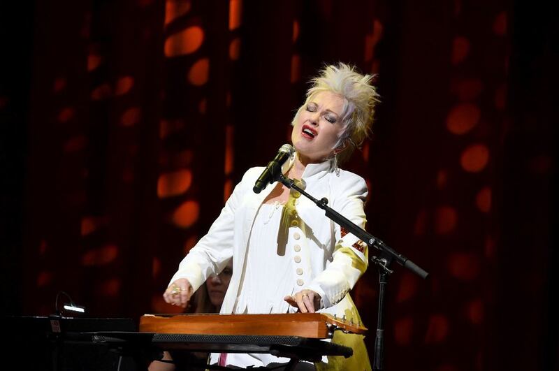 NEW YORK, NEW YORK - MARCH 12: Cyndi Lauper performs on stage during the Fourth Annual LOVE ROCKS NYC benefit concert for God's Love We Deliver at Beacon Theatre on March 12, 2020 in New York City. (Photo by Jamie McCarthy/Getty Images for God's Love We Deliver  )