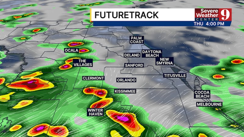 Heavy rain, frequent lightning possible Thursday in Central Florida