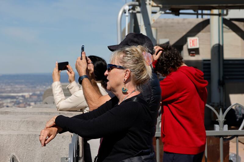 People awaiting the 2024 solar eclipse.